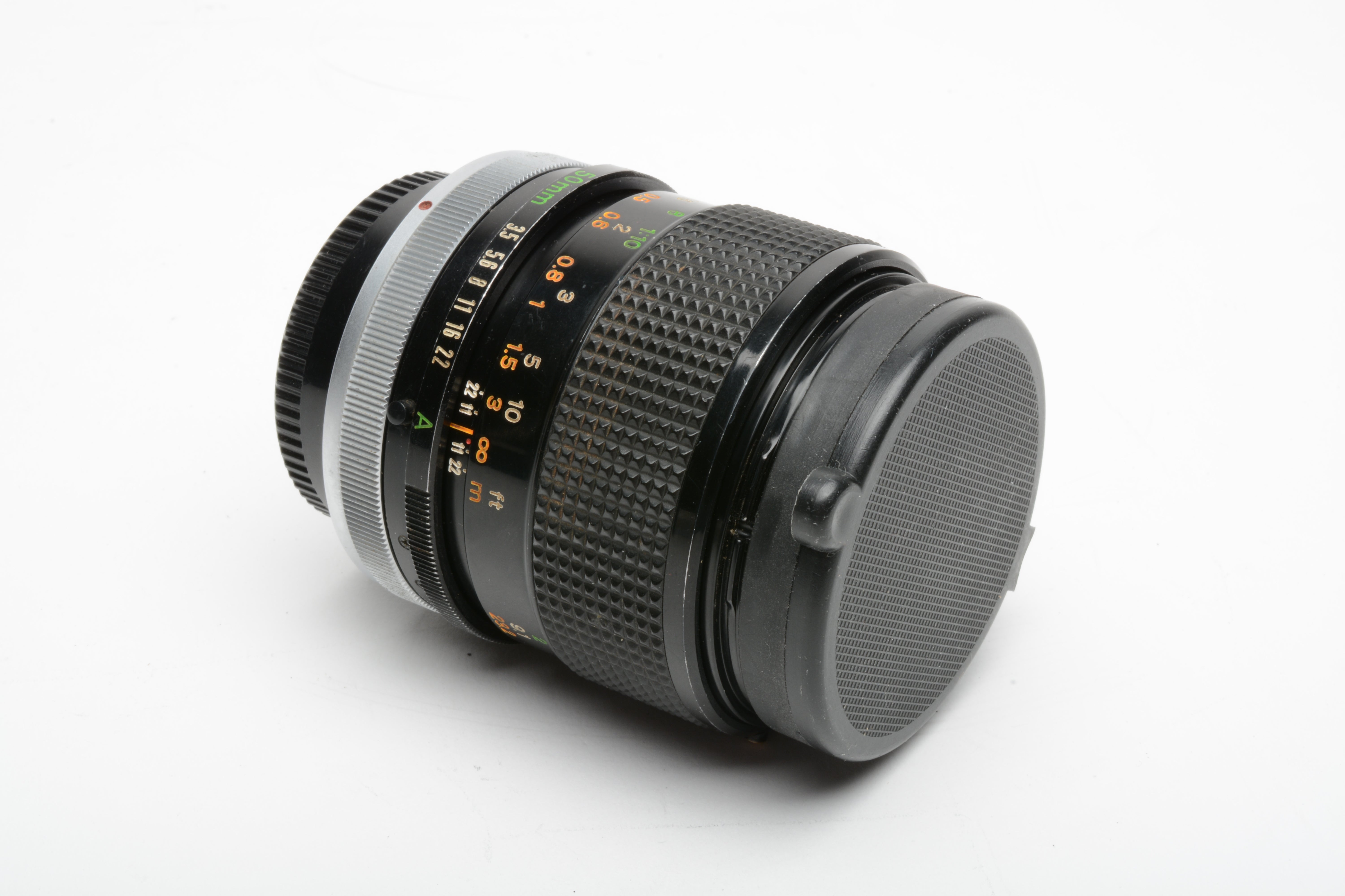 Canon FD 50mm f3.5 macro prime lens for Canon FD mount, caps