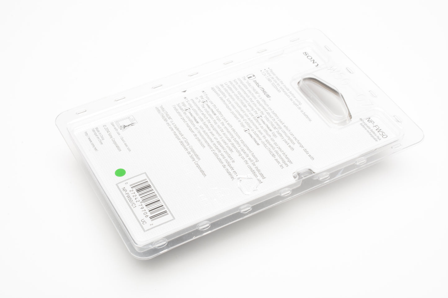 Sony NP-FW50 Rechargeable Battery Pack W Series Info Lithium NIB