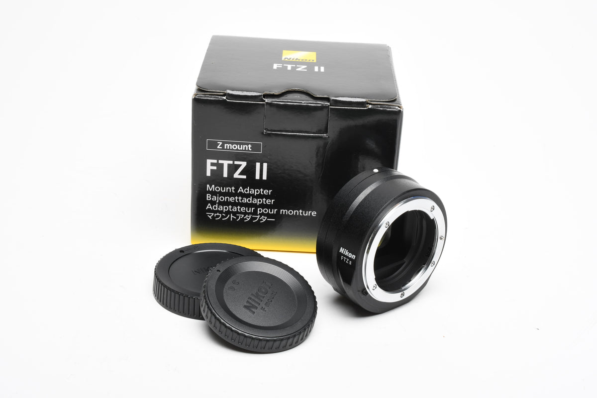 Nikon FTZ II Mount Adapter, caps, Mint- Boxed