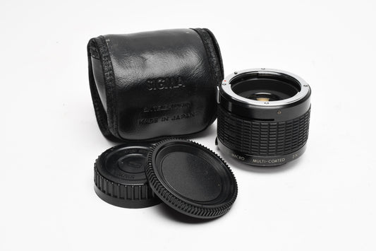 Sigma 2X 1:1 Tele Macro Nikon Ai Mount w/ Caps & case