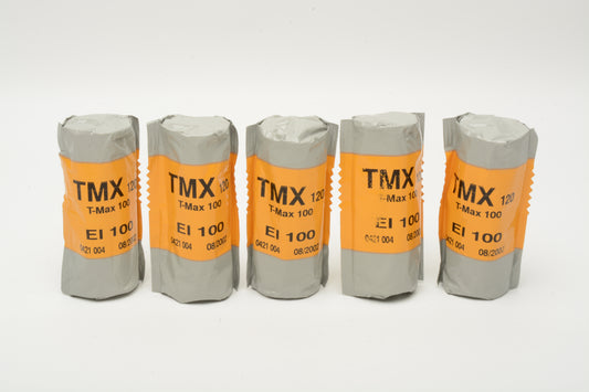 5X Kodak TMX 120 B&W 100ASA film, Expired 08/2002