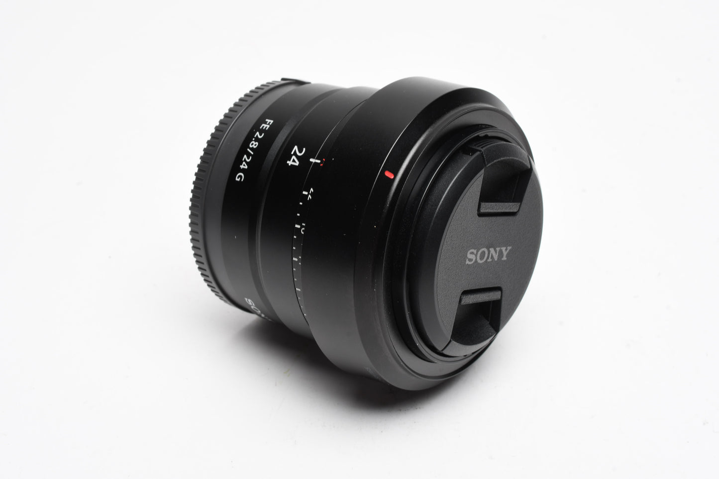 Sony FE 24mm 24 f/2.8 f2.8 G Lens, Hood, Caps, Mint-