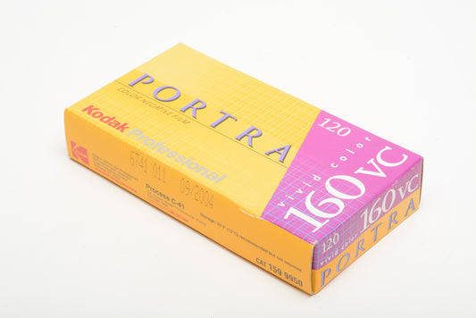 Kodak Portra 160VC vivid color 120 film (5 rolls) Expired 09/2004