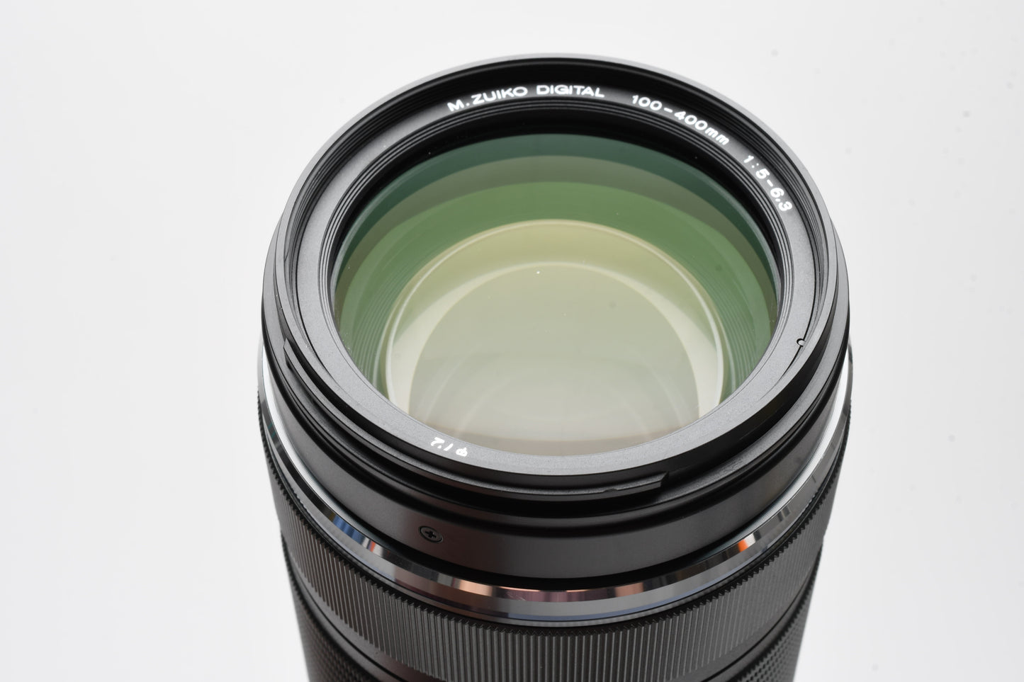 Olympus M Zuiko 100-400mm F5-6.3 IS ED MSC zoom, hood, collar, box, Mint