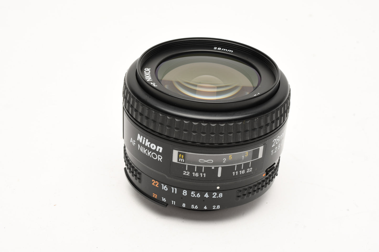 Nikon AF 28mm f2.8D wide lens, caps nice & clean! Sharp