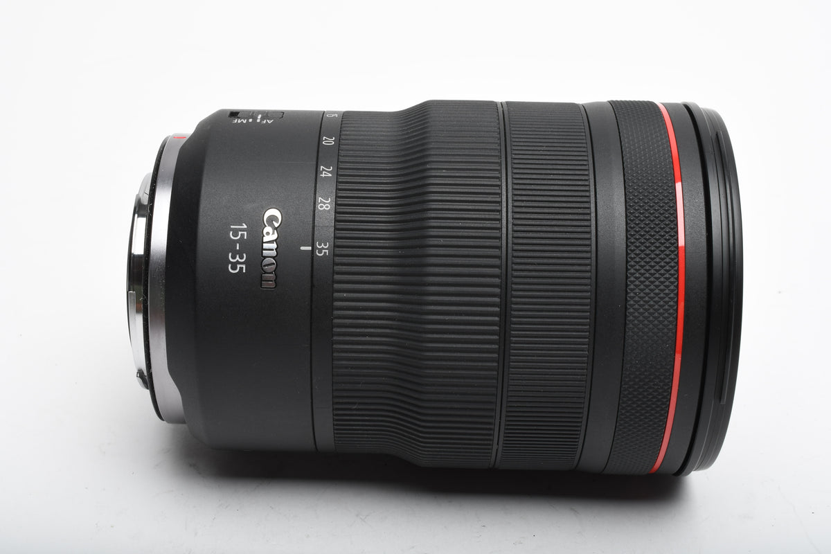 Canon RF 15-35mm f2.8 zoom lens w/Hood, Caps, B+W UV, Mint- USA