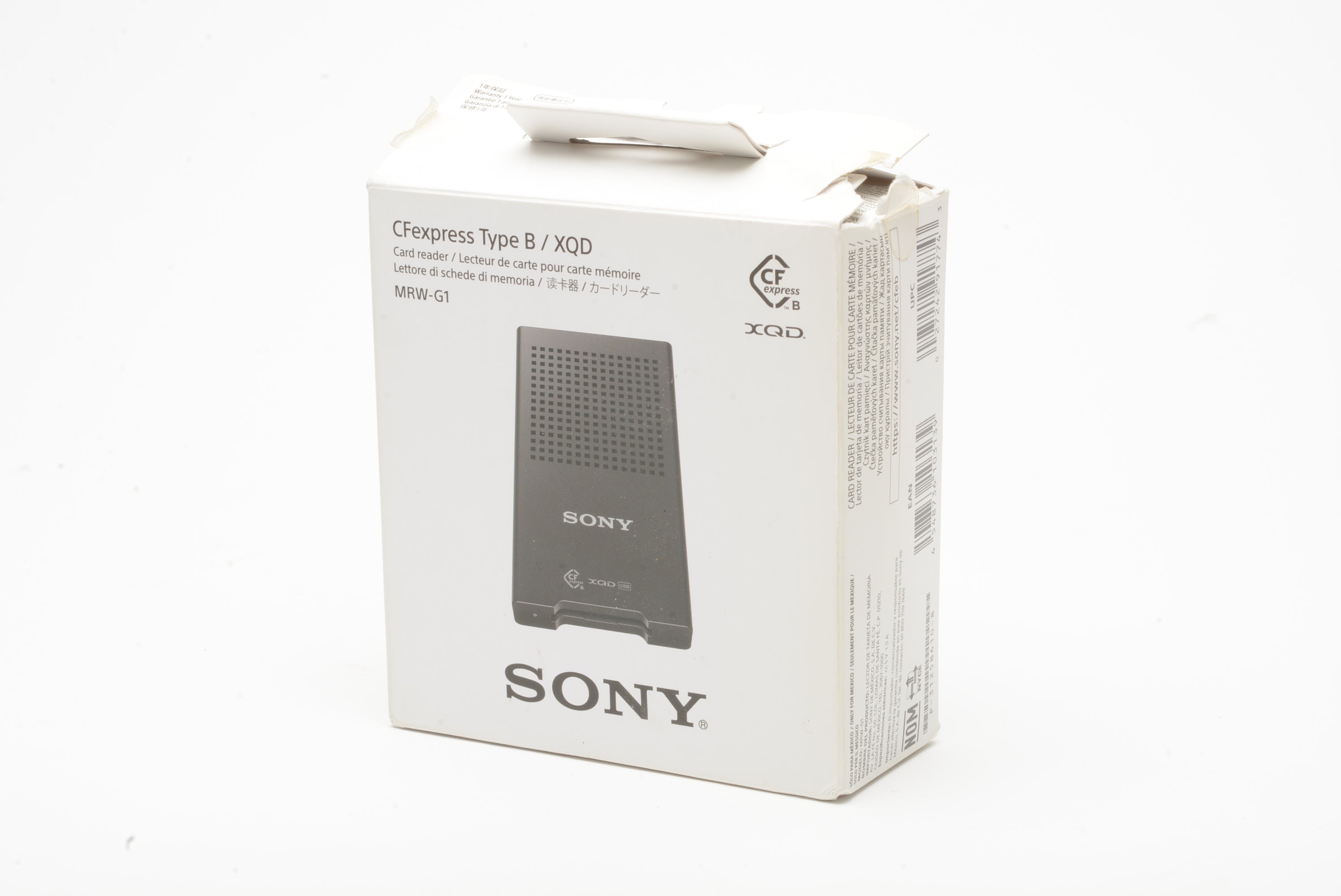 Sony MRW-G1 CF Express Type B / XQD memory card reader + cables 