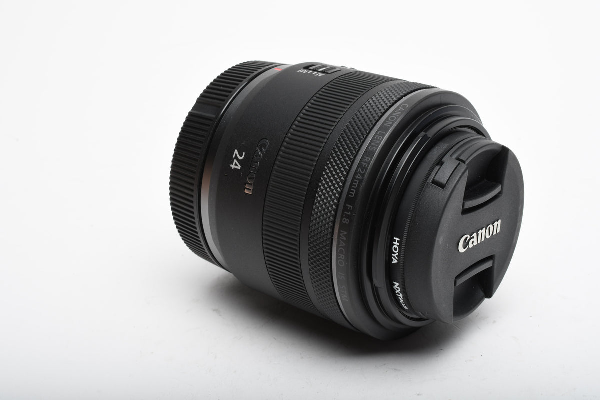 Canon RF 24mm f1.8 Macro IS STM Lens # 5668C002 + UV, Mint-