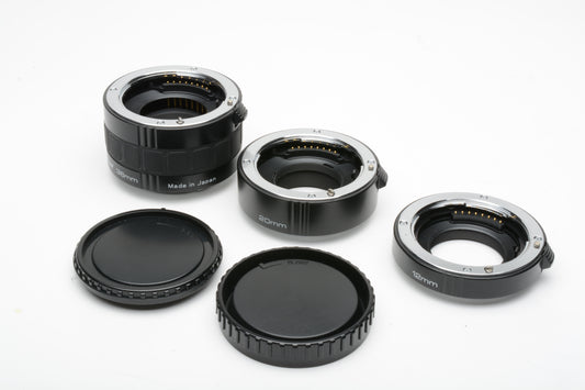 Kenko DG Auto extension tube set for Sony A mount, +caps, very clean (12, 20, 36mm)