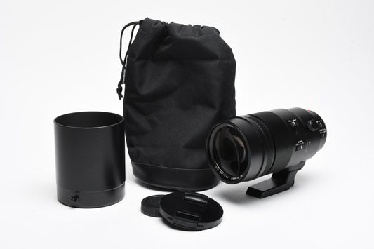 Panasonic Leica DG Elmarit  200mm f2.8 w/hood, caps, tripod mount, pouch, Mint-