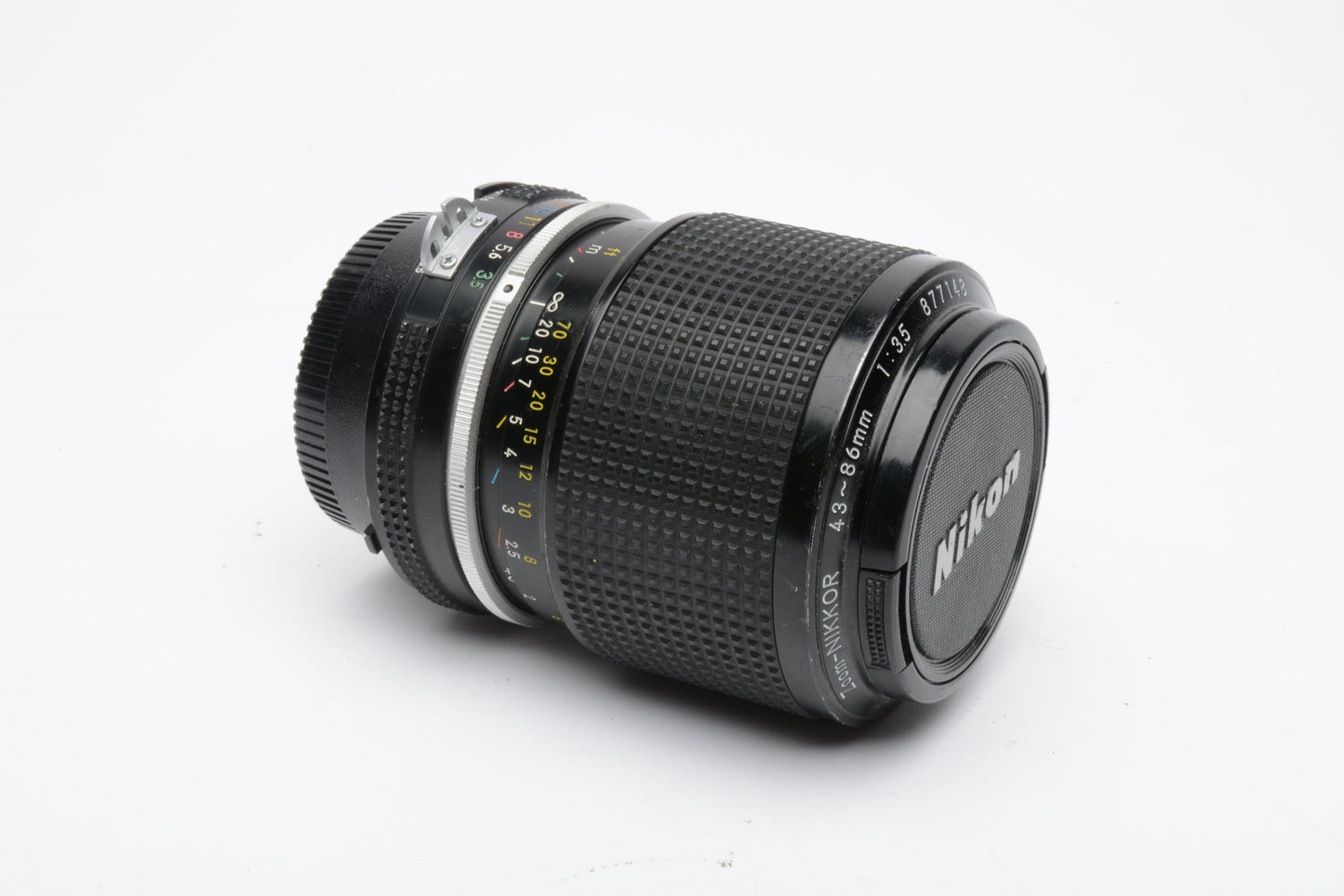 Nikon Nikkor 43-86mm f3.5 zoom lens, Nikon AI mount, caps