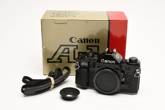Canon A-1 A1 35mm SLR Body, Boxed, new seals, Mint- + Manuals