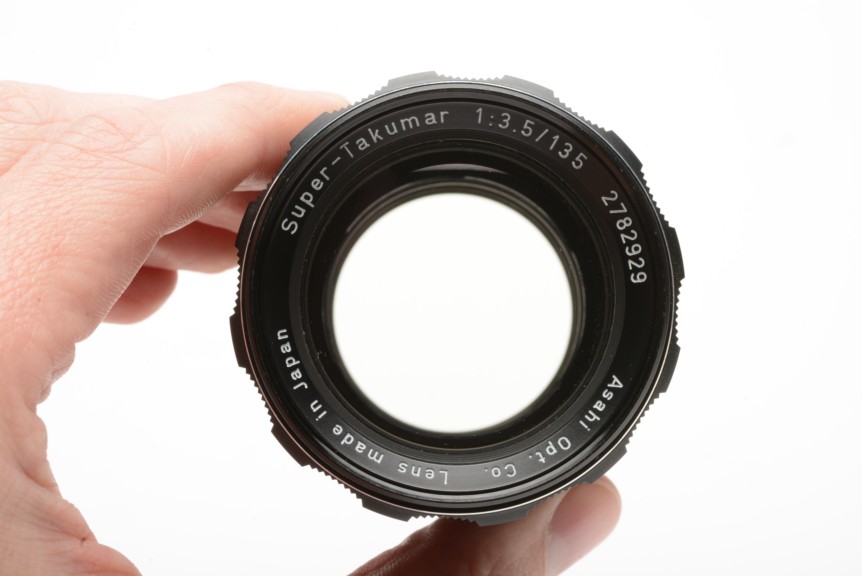 Pentax Super Takumar 135mm f3.5 M42 Mount lens, case, hood, caps 