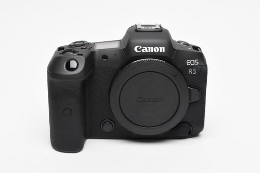 Canon EOS R5 Mirrorless body, batt+charger <5 Acts! New - Never Used