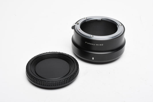 Fotasy PRO Nikon F Mount Lens to Nikon Z w/F mount cap, Clean