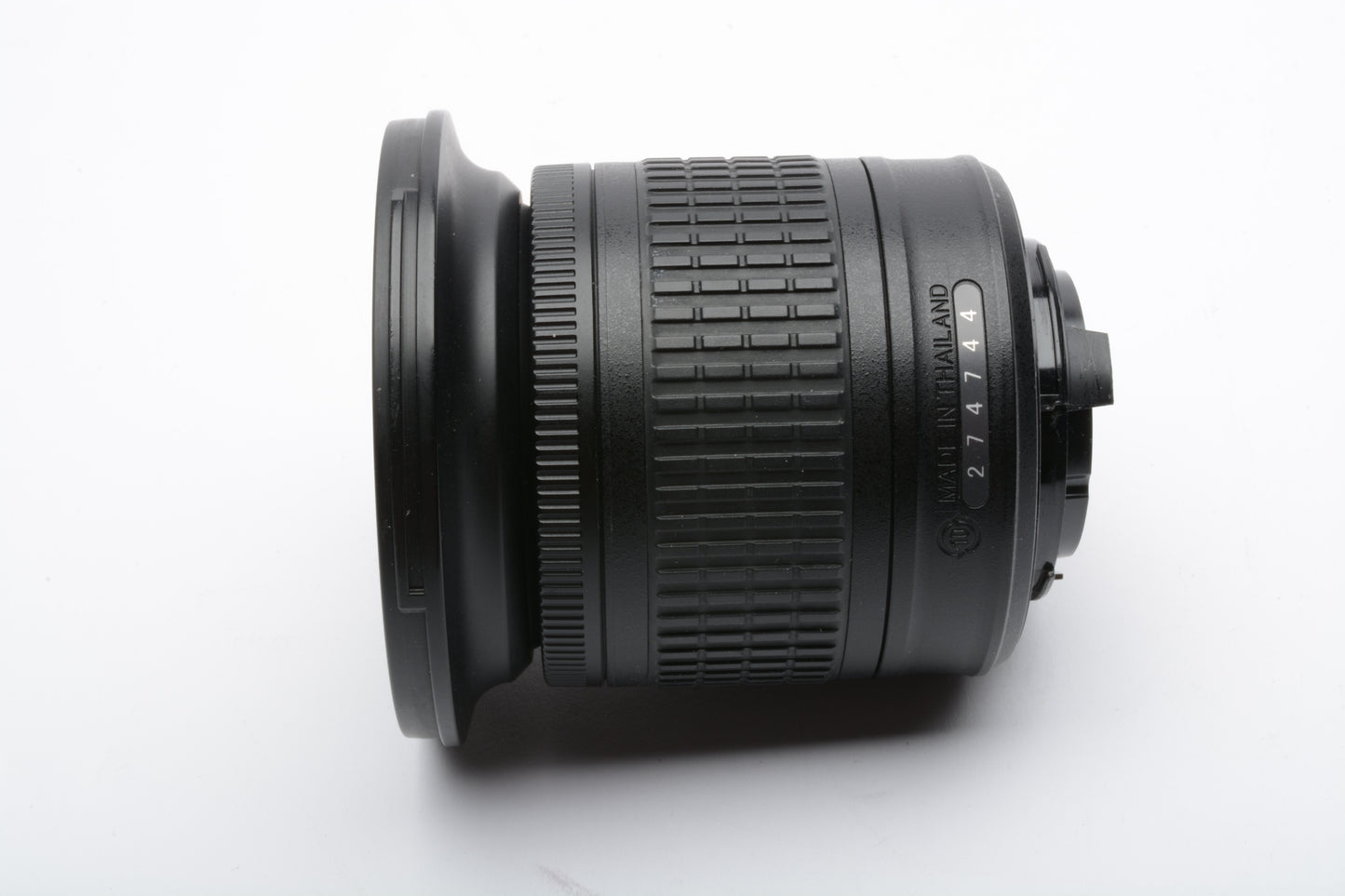 Nikon AF-P Nikkor 10-20mm f4.5-5.6G DX VR zoom lens, caps + UV, clean