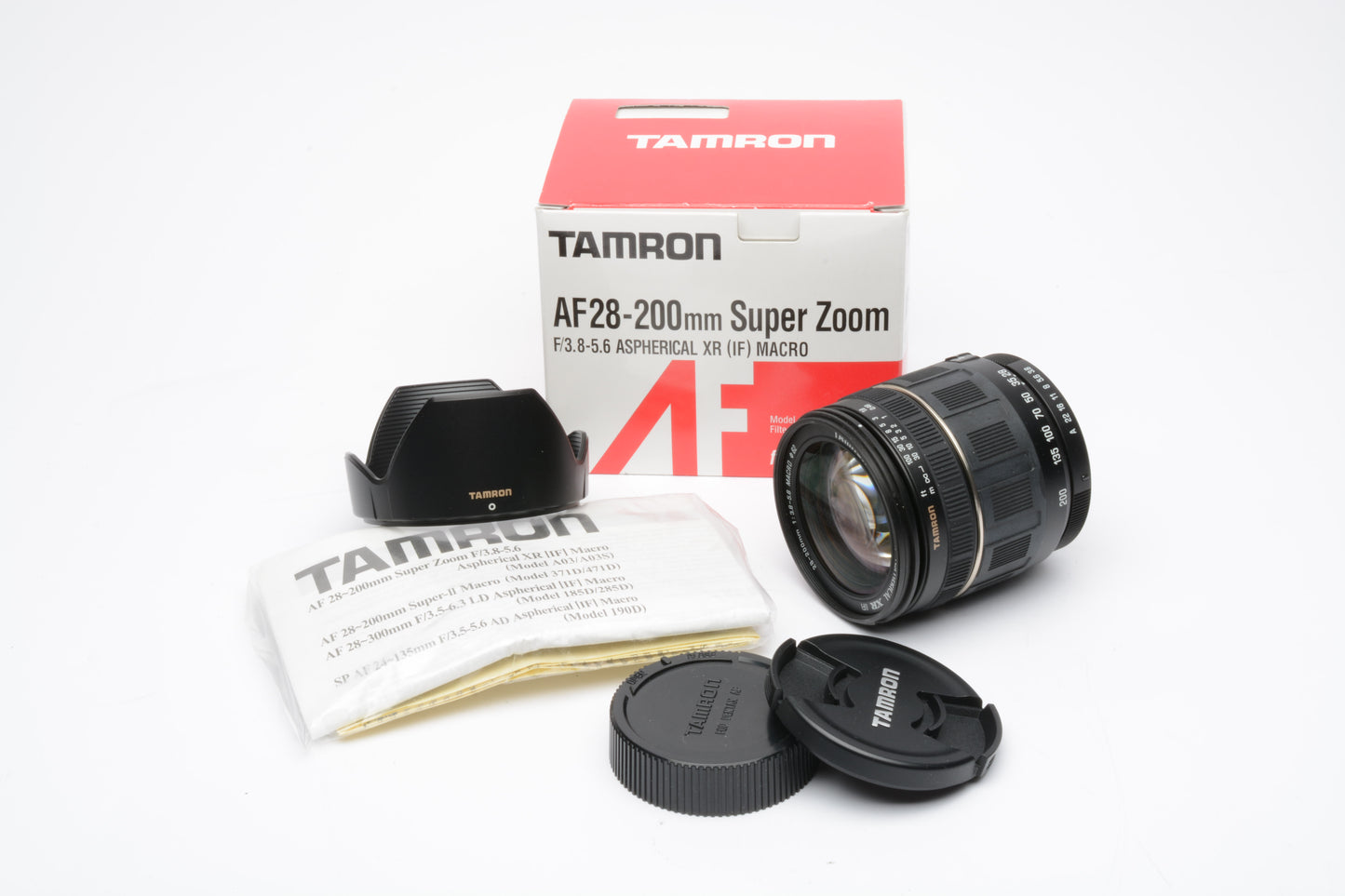 Tamron AF 28-200mm f3.8-5.6 XR LD IF Asph. Di Macro Lens for Pentax AF hood+caps