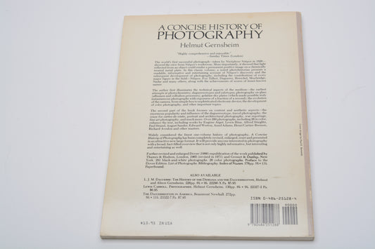 A Concise History of Photography by Helmut Gernsheim - Stiffened Paperback