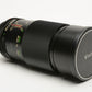 Vivitar 200mm f3.5 Auto Telephoto Camera Lens for Canon FD, caps, sky, case