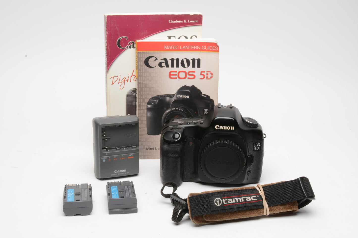 Canon EOS 5D 12.3MP DSLR Camera Body, 2batts, charger, books, Very clean!