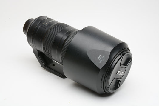 Nikon AF-S Nikkor 200-500mm f5.6E ED VR tele zoom lens, boxed, hood+pouch, USA