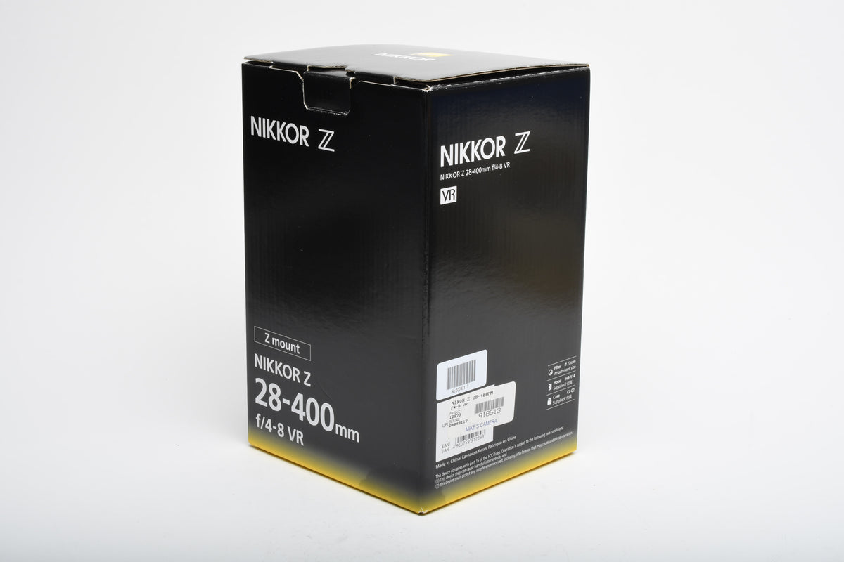 Nikon Nikkor Z 28-400mm f4-8 VR Lens  #20125, USA Mint- Boxed