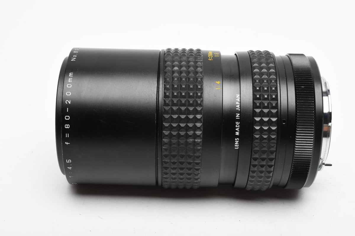 KitStar 80-200mm f4.5 zoom lens, caps, Pentax PK Mount, UV, Tested