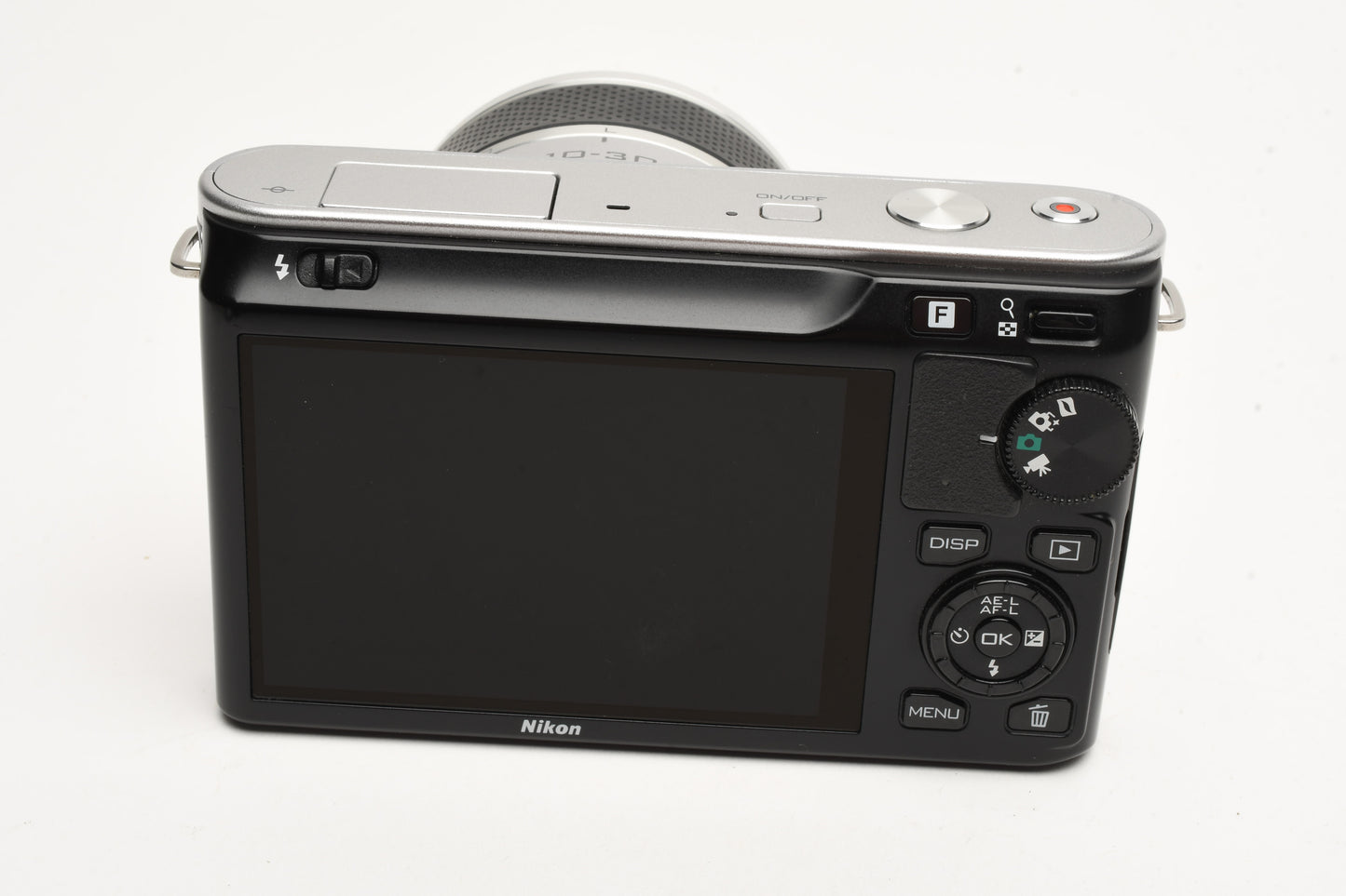 Nikon J1 (Silver) 2-Lens Kit w/10-30mm and 30-110mm lenses, 2Batts, Tested