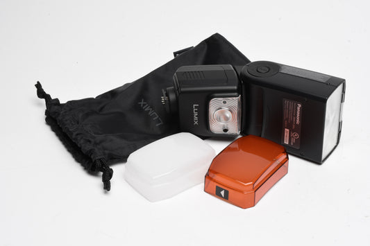 Panasonic Lumix DMW-FL580L Flash w/Diffuser, Filter & Pouch, Mint-