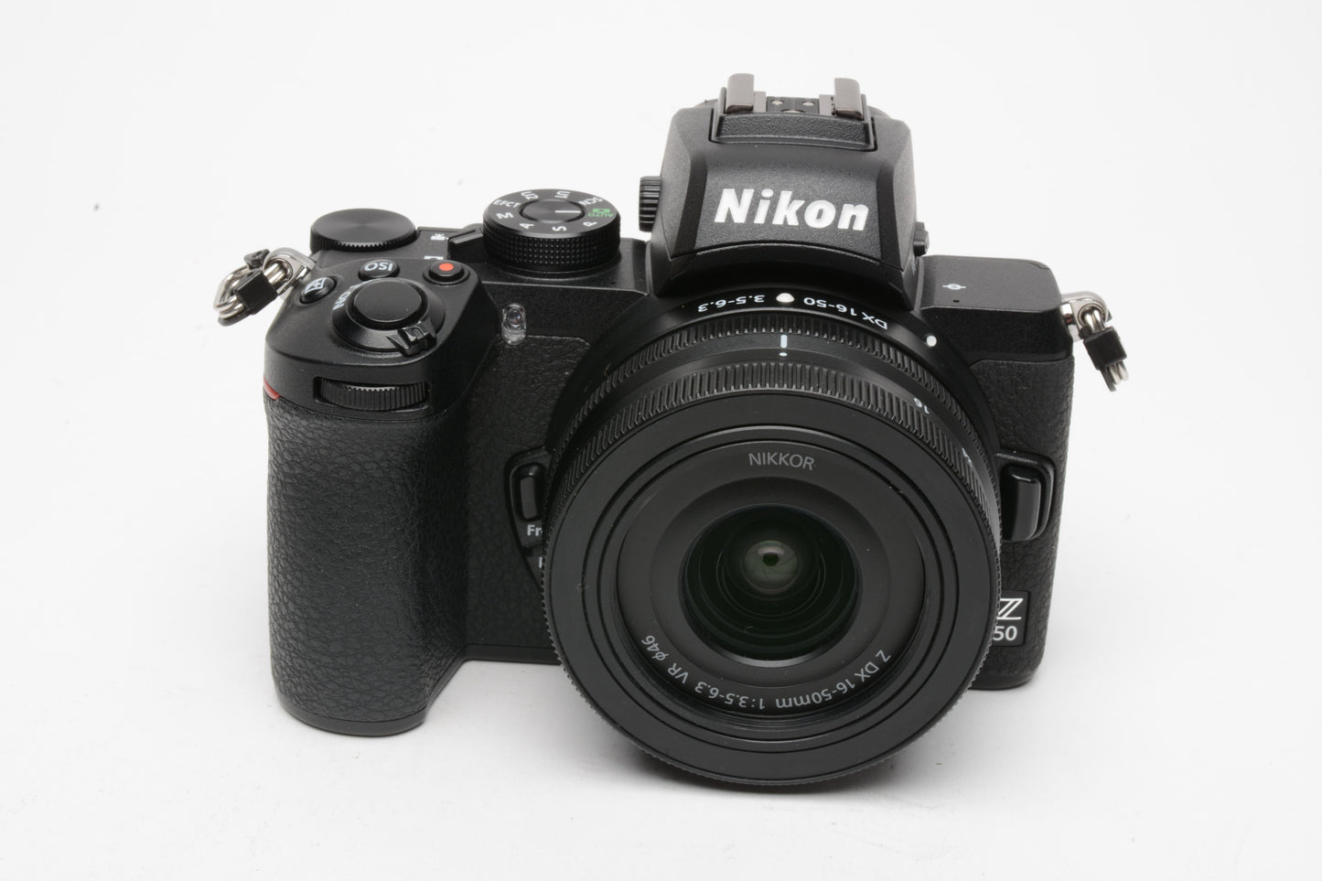 Nikon Z50 Mirrorless w/16-50mm f3.5-6.3 DX zoom lens, 2batts, charger, 17K Acts, clean