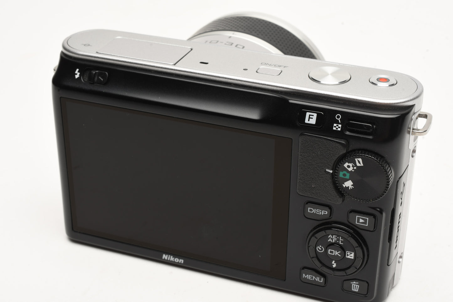 Nikon J1 (Silver) 2-Lens Kit w/10-30mm and 30-110mm lenses, 2Batts, Tested