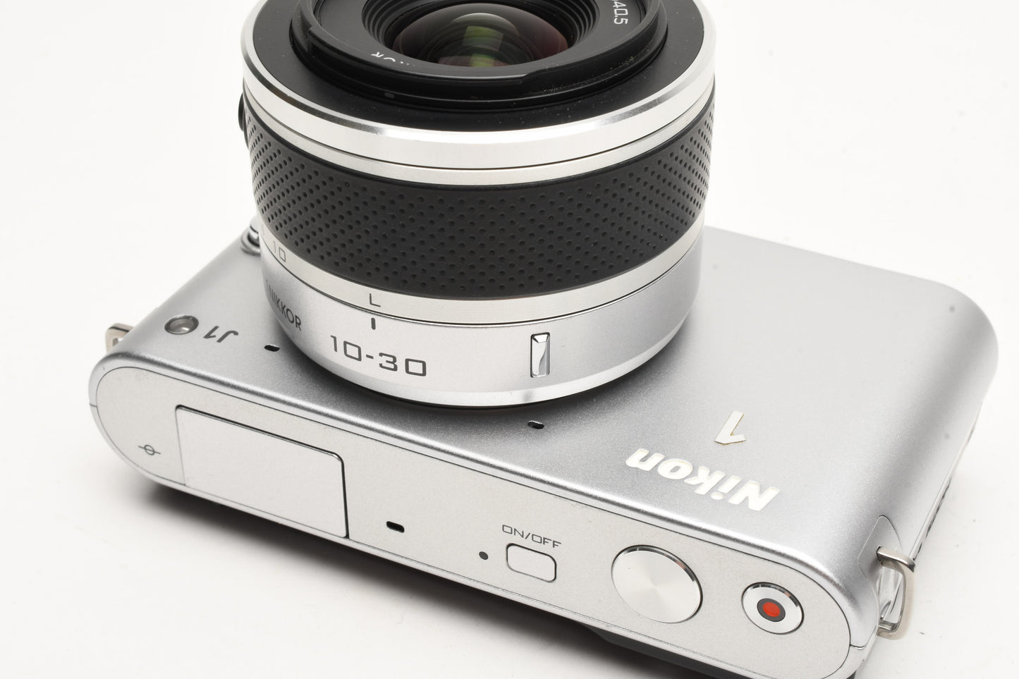 Nikon J1 (Silver) 2-Lens Kit w/10-30mm and 30-110mm lenses, 2Batts, Tested