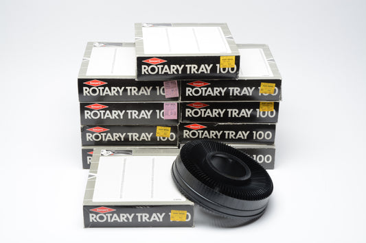 10X Sawyers / Viewmaster Rotary 100 slide trays, boxed, clean