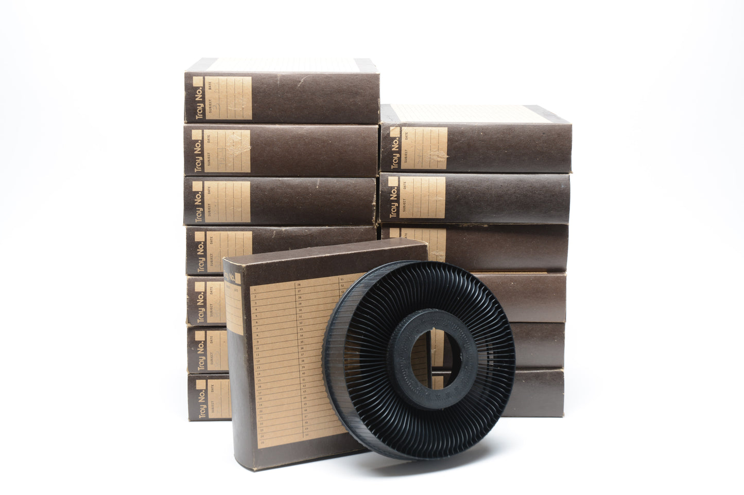 14X for Sawyers GAF Rotary Carousel 100 trays (black) in cardboard sleeves