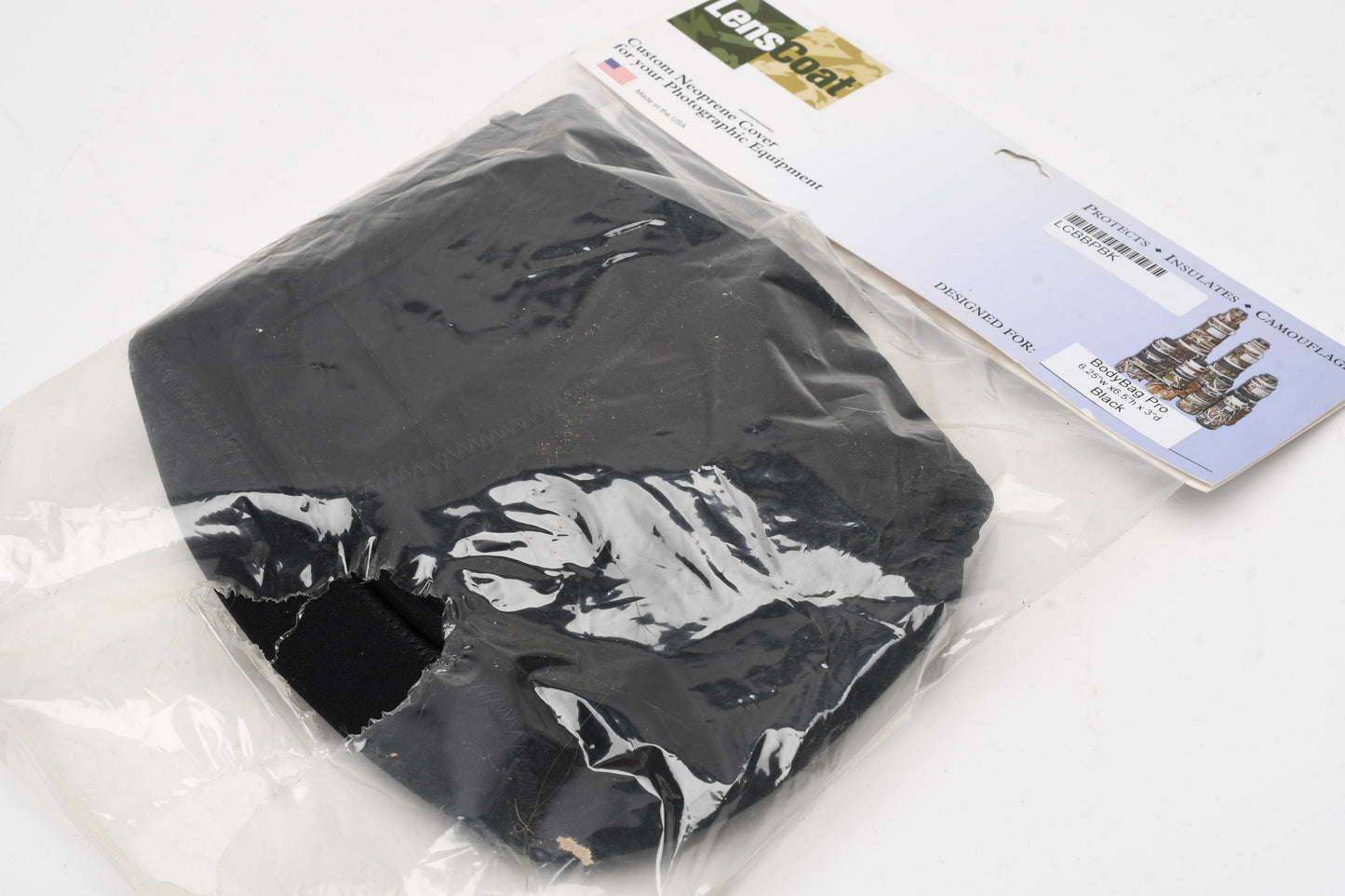 Lens Coat LCBBPBK 6.25" lens cover, New (Black)