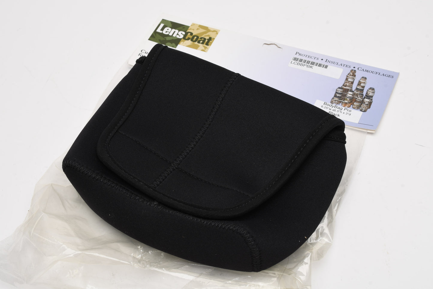 Lens Coat LCBBPBK 6.25" lens cover, New (Black)