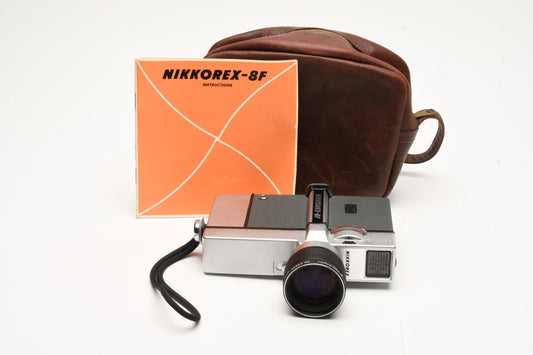 Nikon Nikkorex-Zoom 8F S8 Movie camera w/Manual, case, strap (For Parts/Repair)