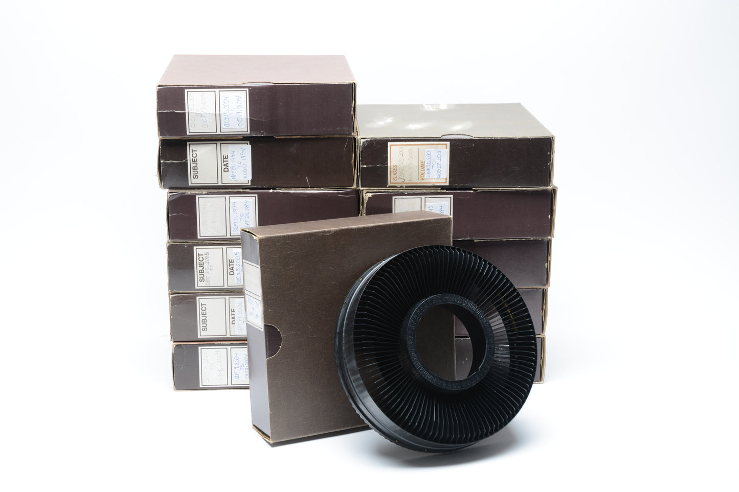 12X Genuine Sawyers Rotary Carousel 100 trays (black) in cardboard sleeves