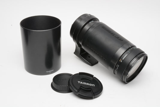 Tamron AF 200-400mm f5.6 for Canon EF Mount Model 75DE, Hood+Collar+