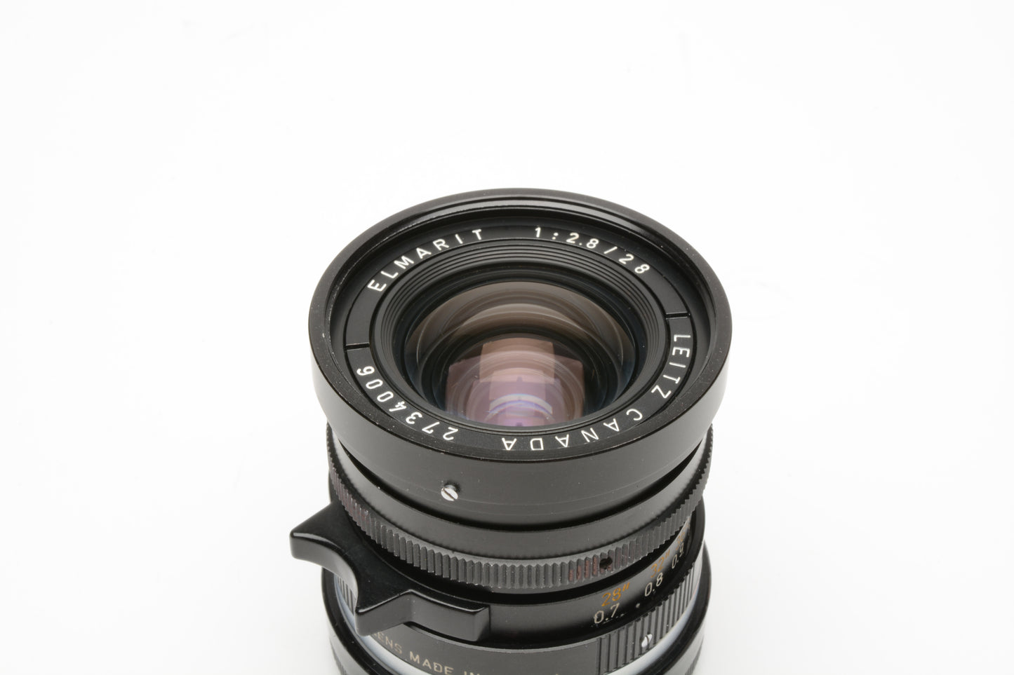Leica Elmarit 28mm f2.8 2nd E48 Model Canada Leica M Mount lens+caps *Read