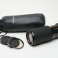 Tokina RMC 100-300mm f5.6 Telephoto zoom lens, caps, pouch, for Canon FD Mount