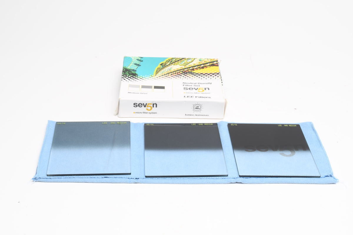 Lee Filters Seven5 ND Filter set Med. Grad (Set of 3 filters) .3, .6, .9 ND, Boxed