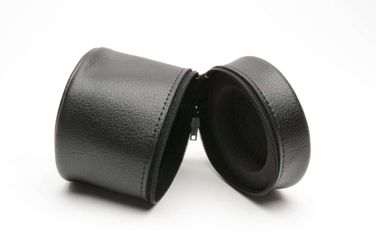 Leica Black Soft Leather Zippered Lens Case 4" x 2.5", Very clean