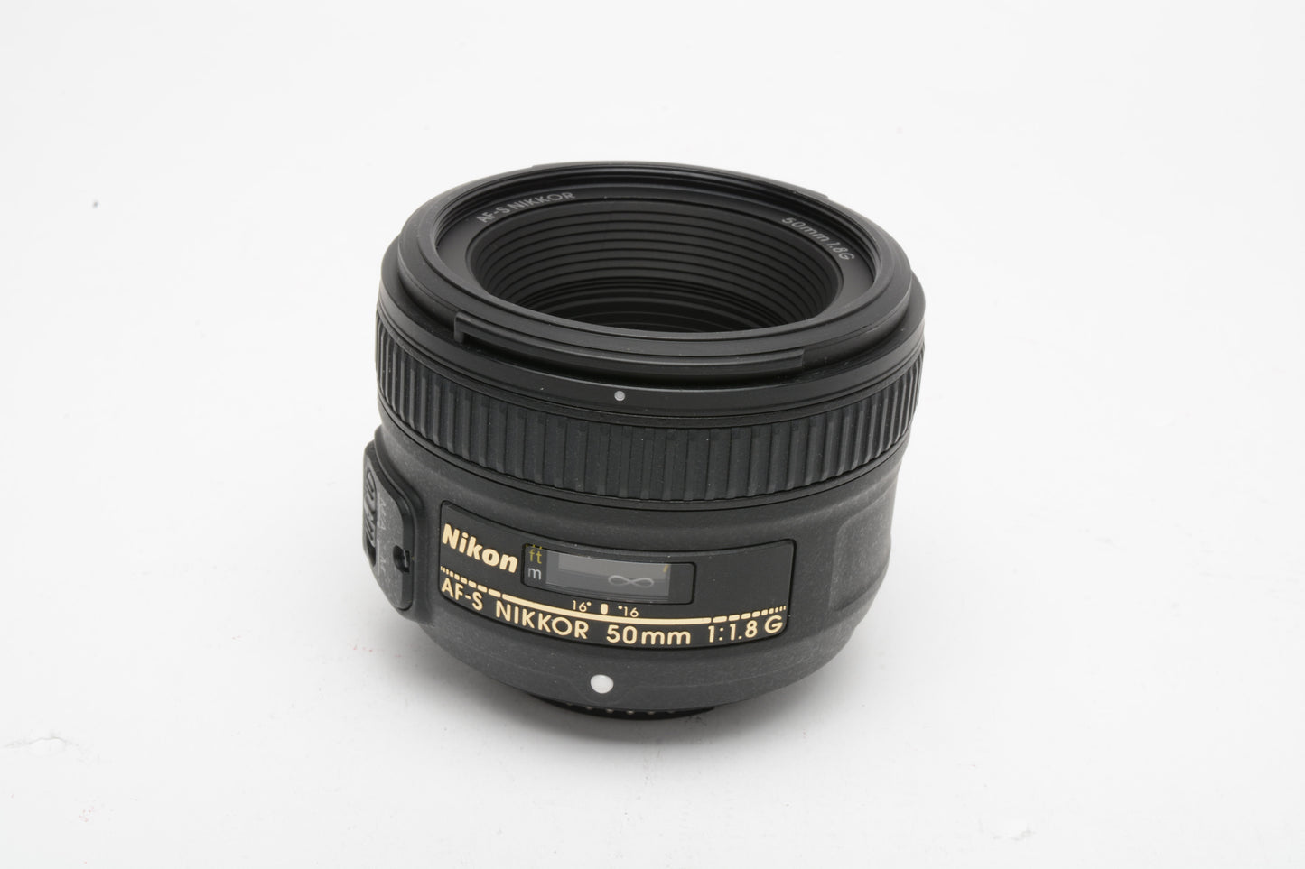 Nikon AF-S Nikkor 50mm f1.8G prime lens, Mint-, USA, hood, caps