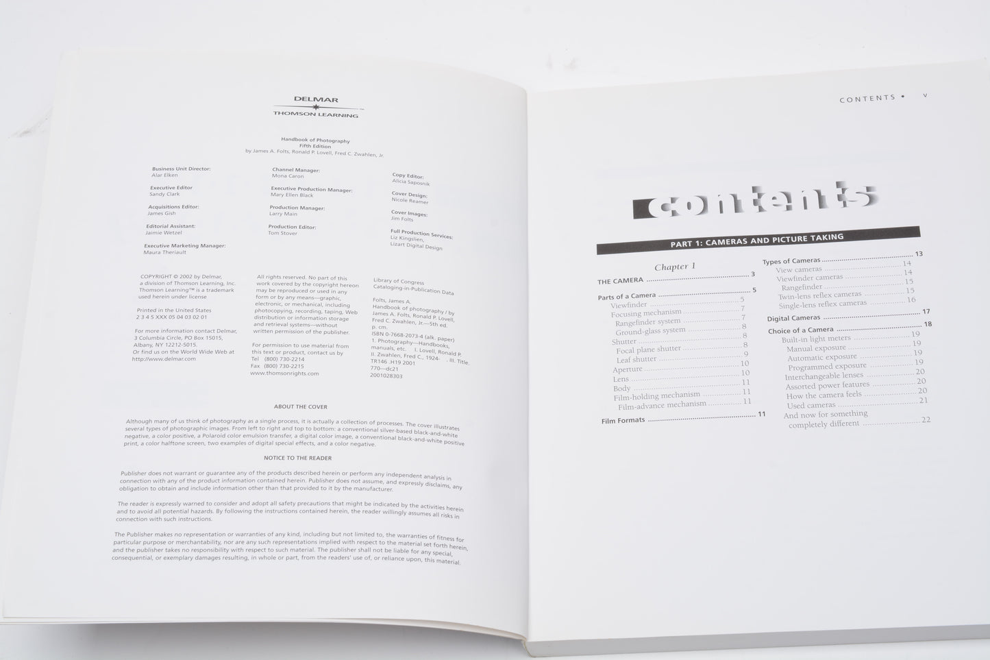 Handbook of Photography 5th Edition by Folts, Lovell, Zwahlen
