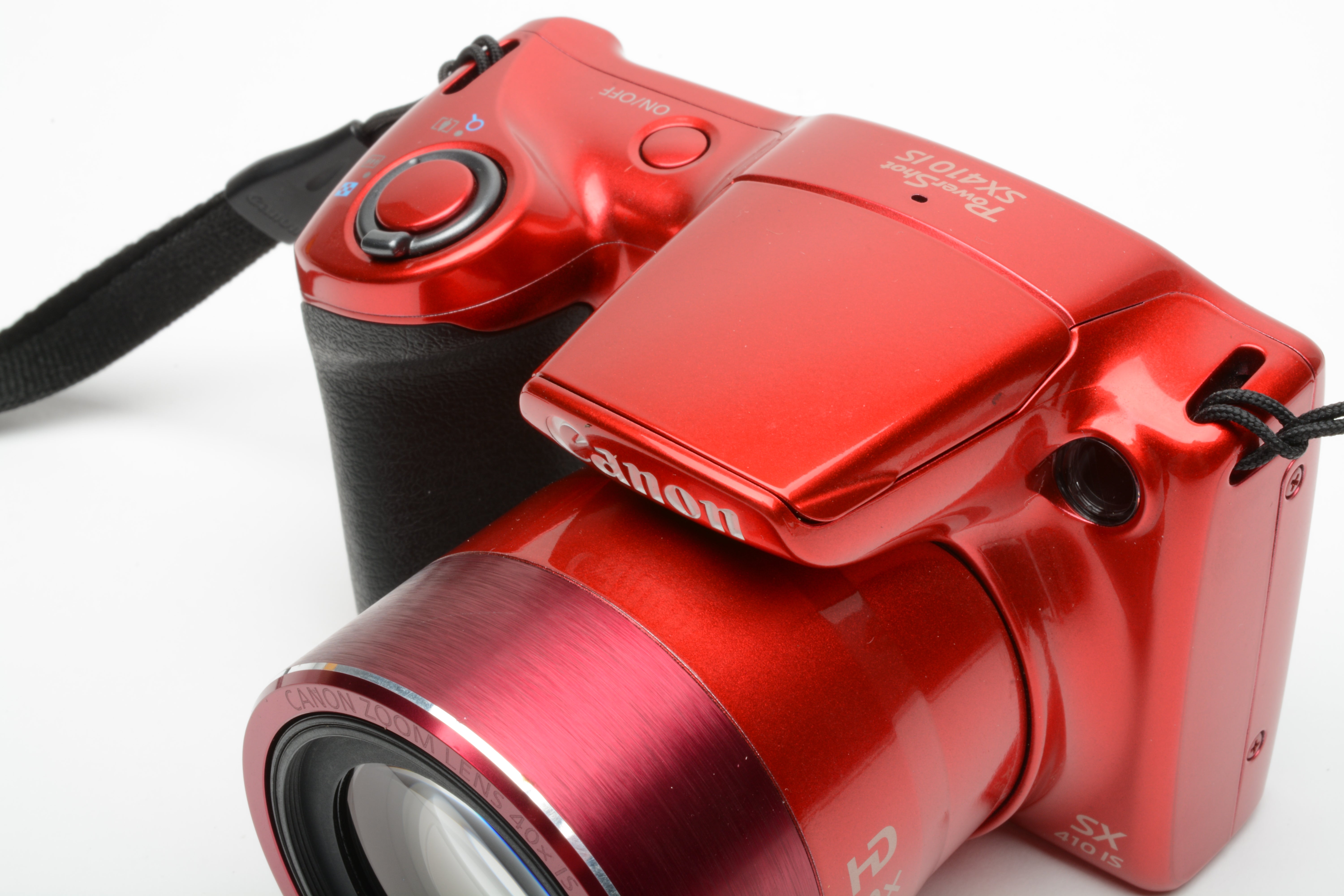 Canon PowerShot red SX410 IS digital Point&Shoot w/2batts