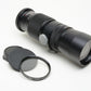 Vivitar 300mm f5.6 Telephoto lens, caps, T-Mount for Canon FD Mount