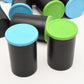 12X Plastic Ilford 35mm plastic film canisters, Clean, Blue/Green lids