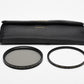 Vivitar 77mm Filter kit UV & CPL filters in pouch, Clean