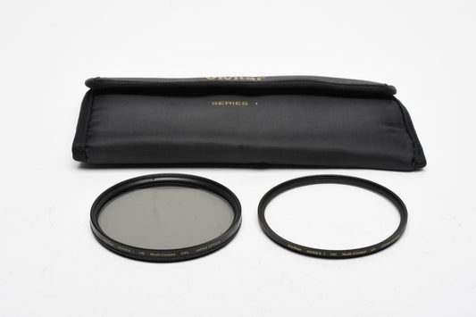 Vivitar 77mm Filter kit UV & CPL filters in pouch, Clean